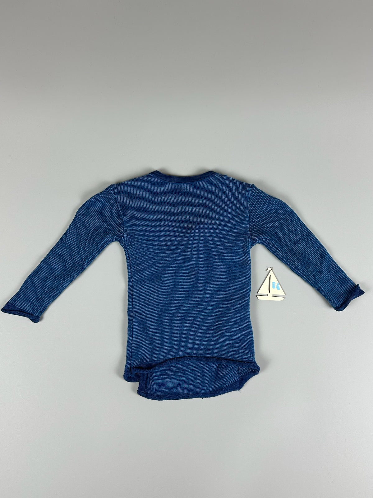 Disana Schurwolle Strickjacke dunkelblau/petrol Gr.86