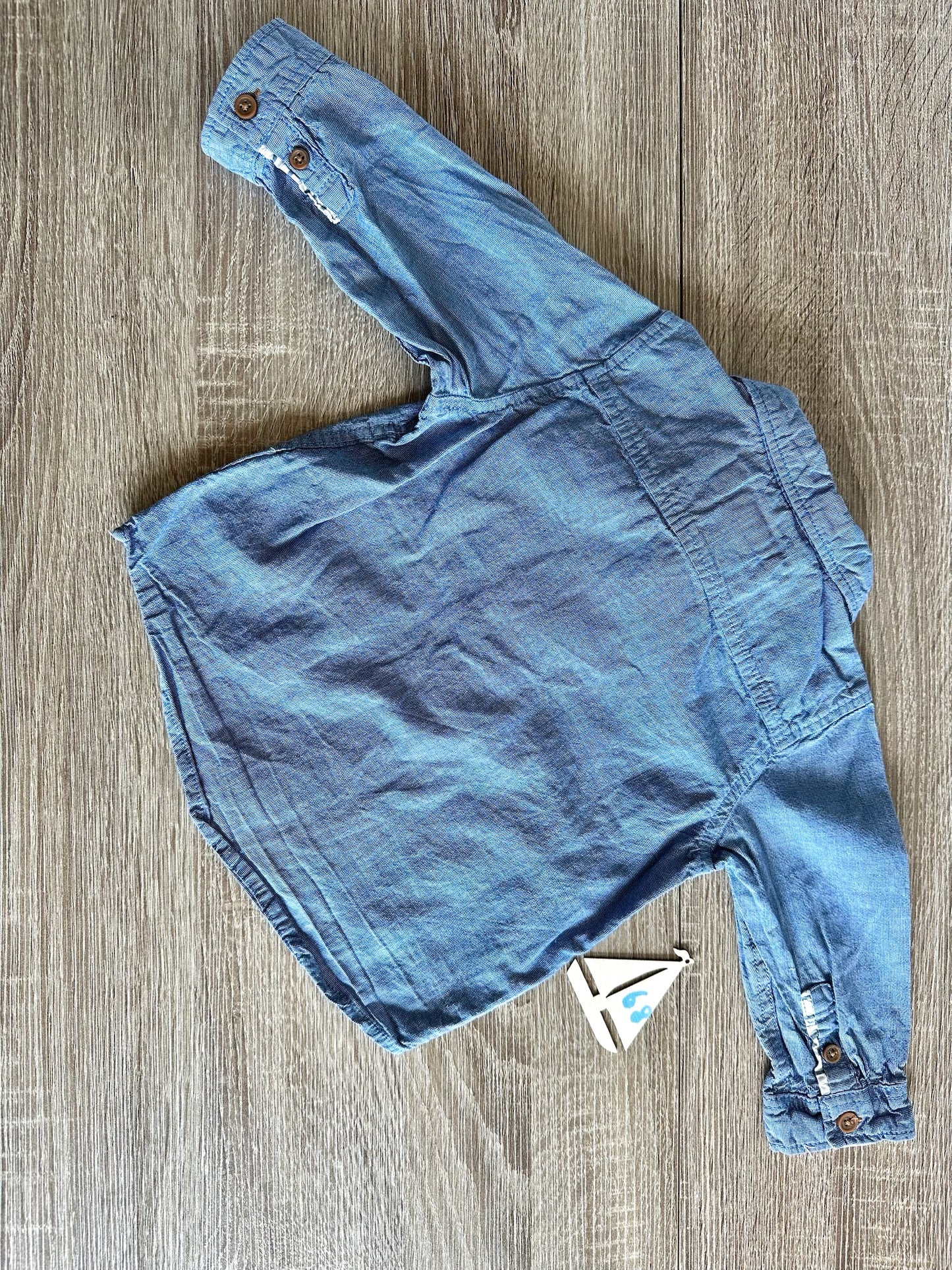 H&M Hemd langarm hellblau Gr.68