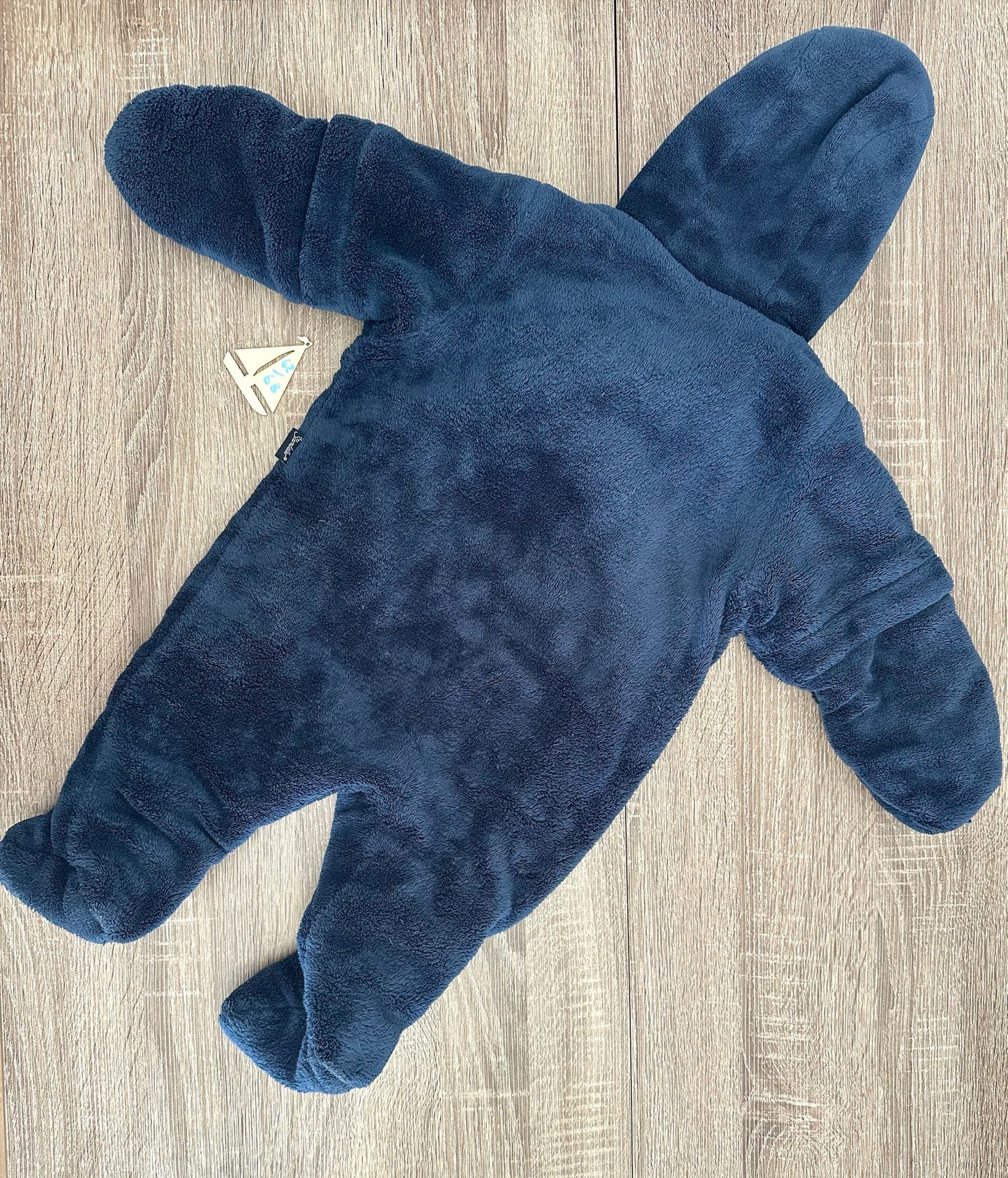 Sternentaler Winteranzug Fleece dunkelblau mit Auto Gr.62/68