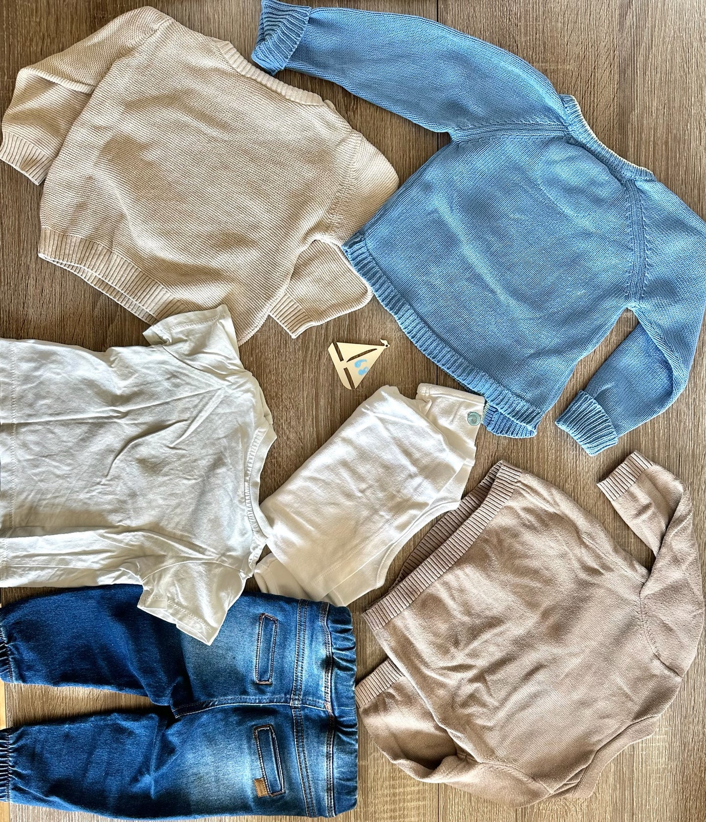„Beige & Blau“ Gr.68