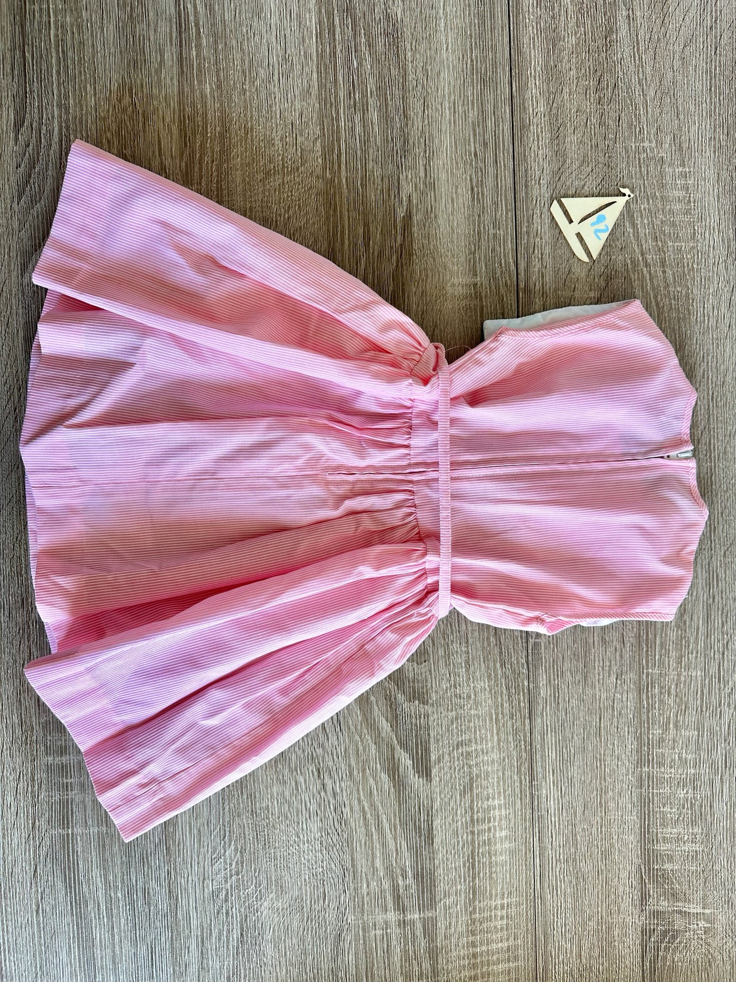 Retro Vintage Kleid rot/weiß gestreift mit Stickerei Gr.92
