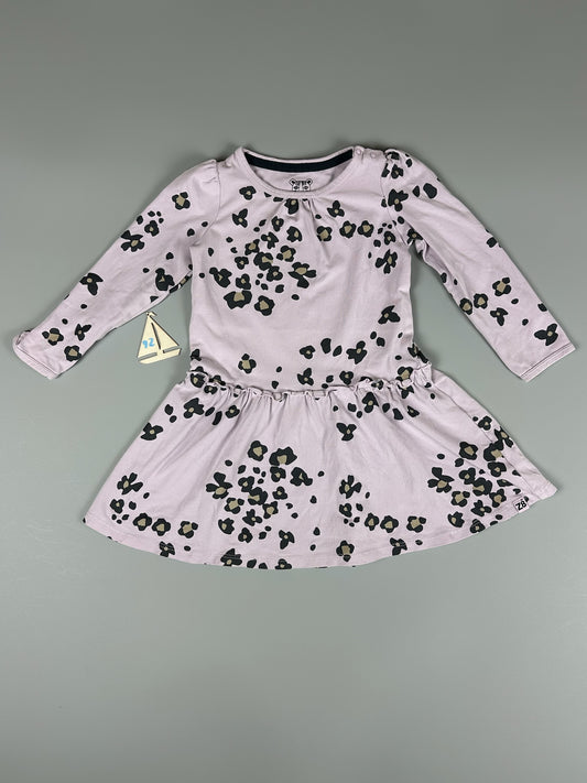 Z8 Kleid langarm flieder mit Leomuster Gr.92