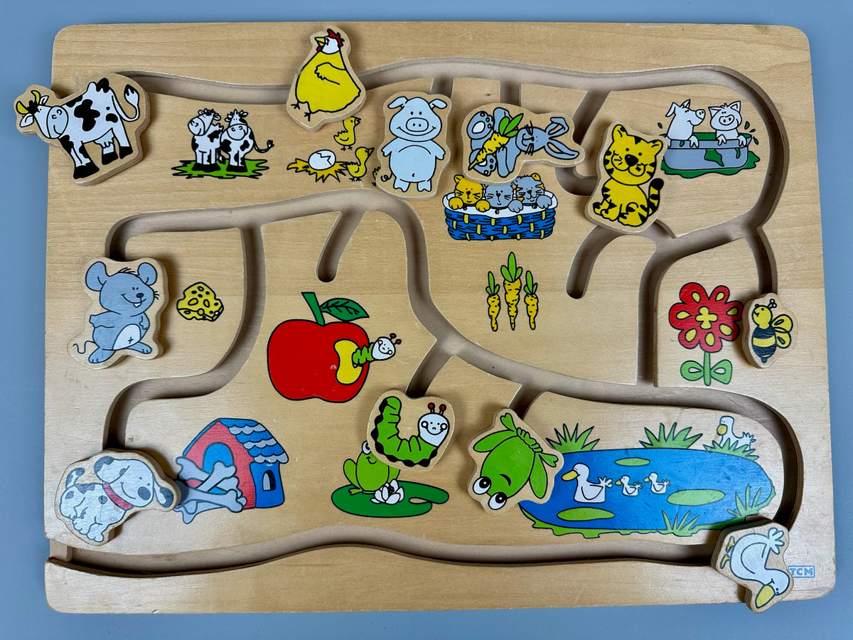 TCM Holzschiebespiel Tiere