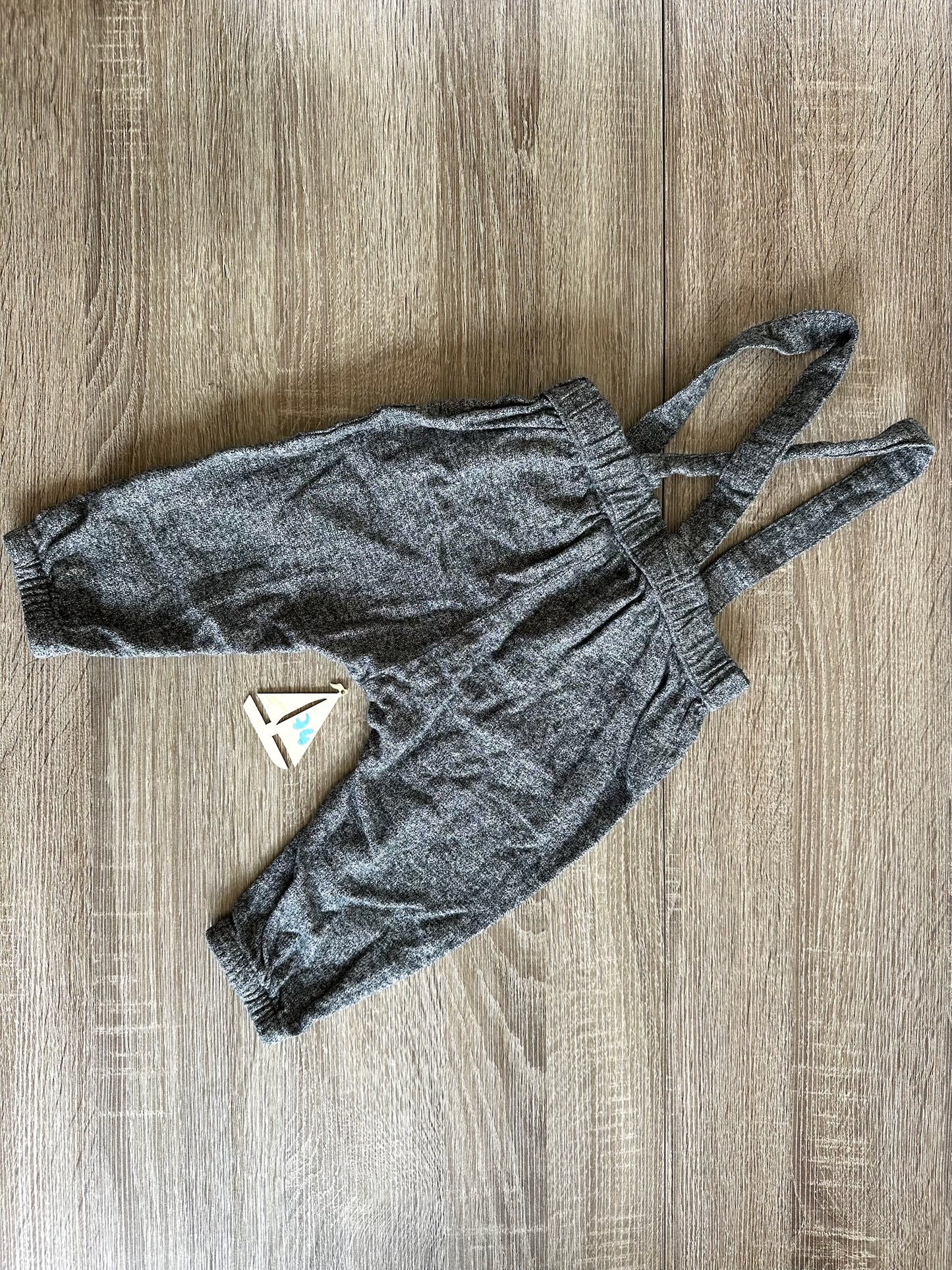 H&M Latzhose grau melliert Gr.74