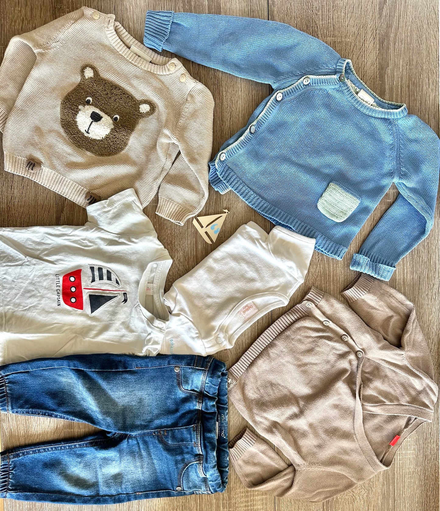 „Beige & Blau“ Gr.68