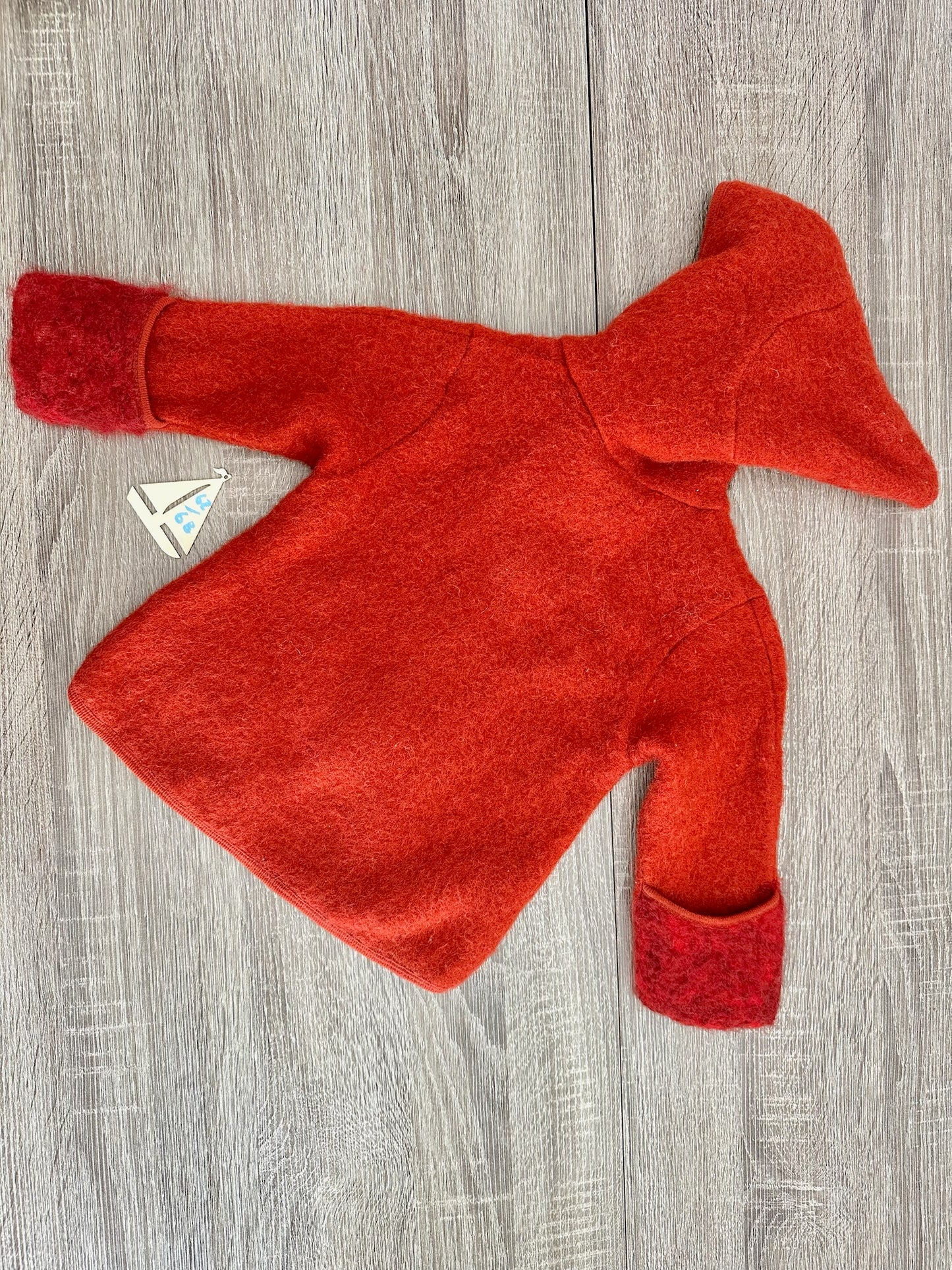 Alana Schurwolle Jacke Wollwalk rot Gr.62/68