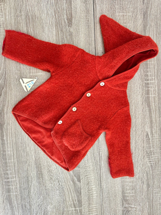 Alana Schurwolle Jacke Wollwalk rot Gr.62/68