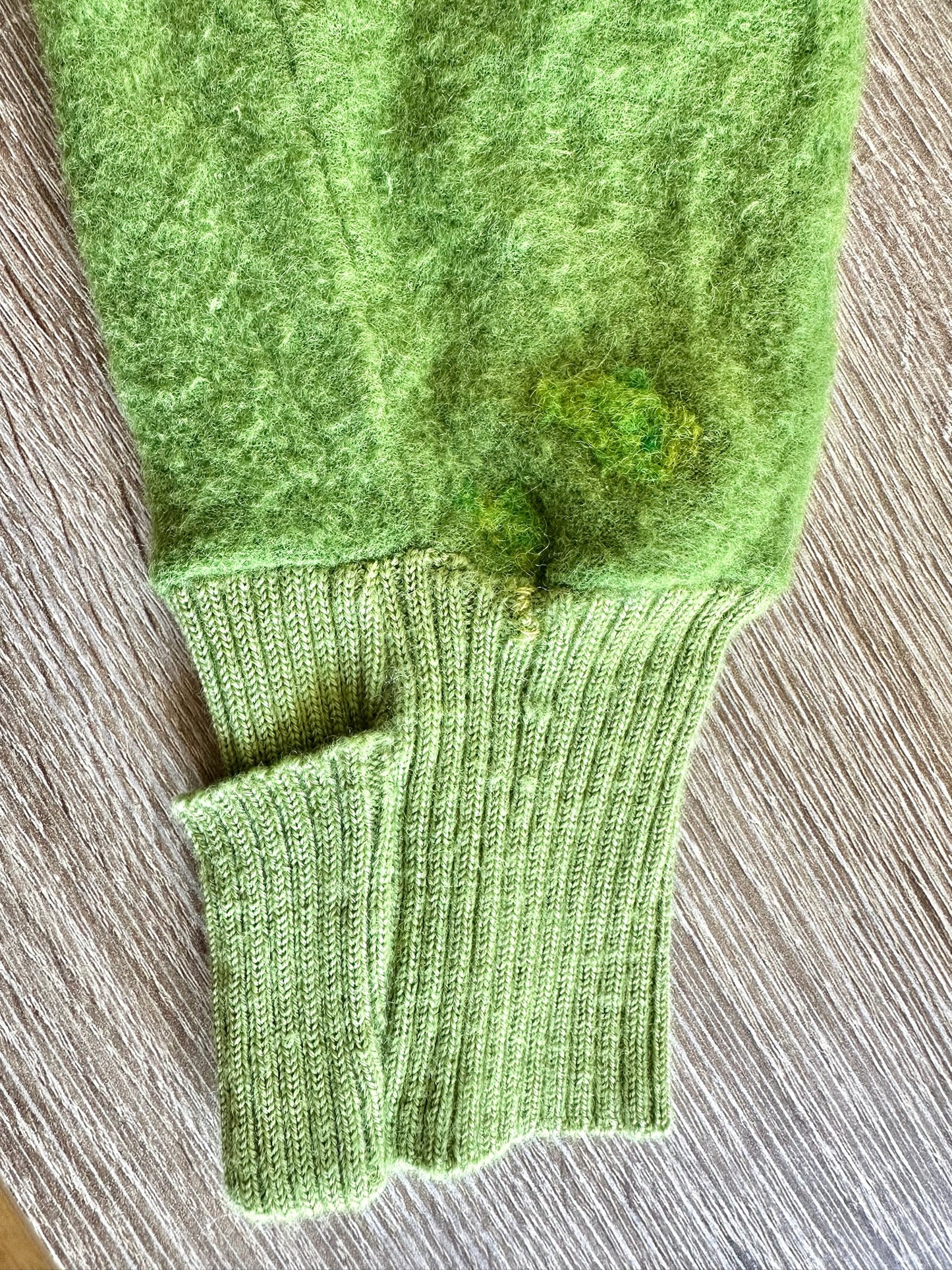 Reiff Wollwalk Schurwolleanzug hellgrün Gr.86/92