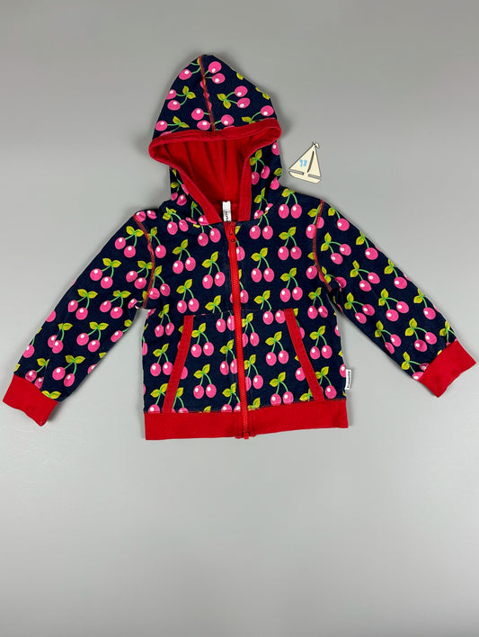 maxomorra Pulloverjacke mit Kirschen Gr.98