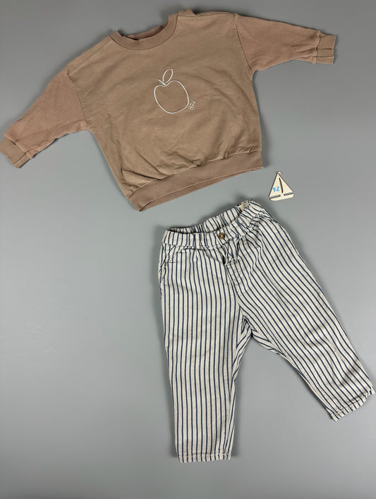 „Beige & Streifen“ Gr.92