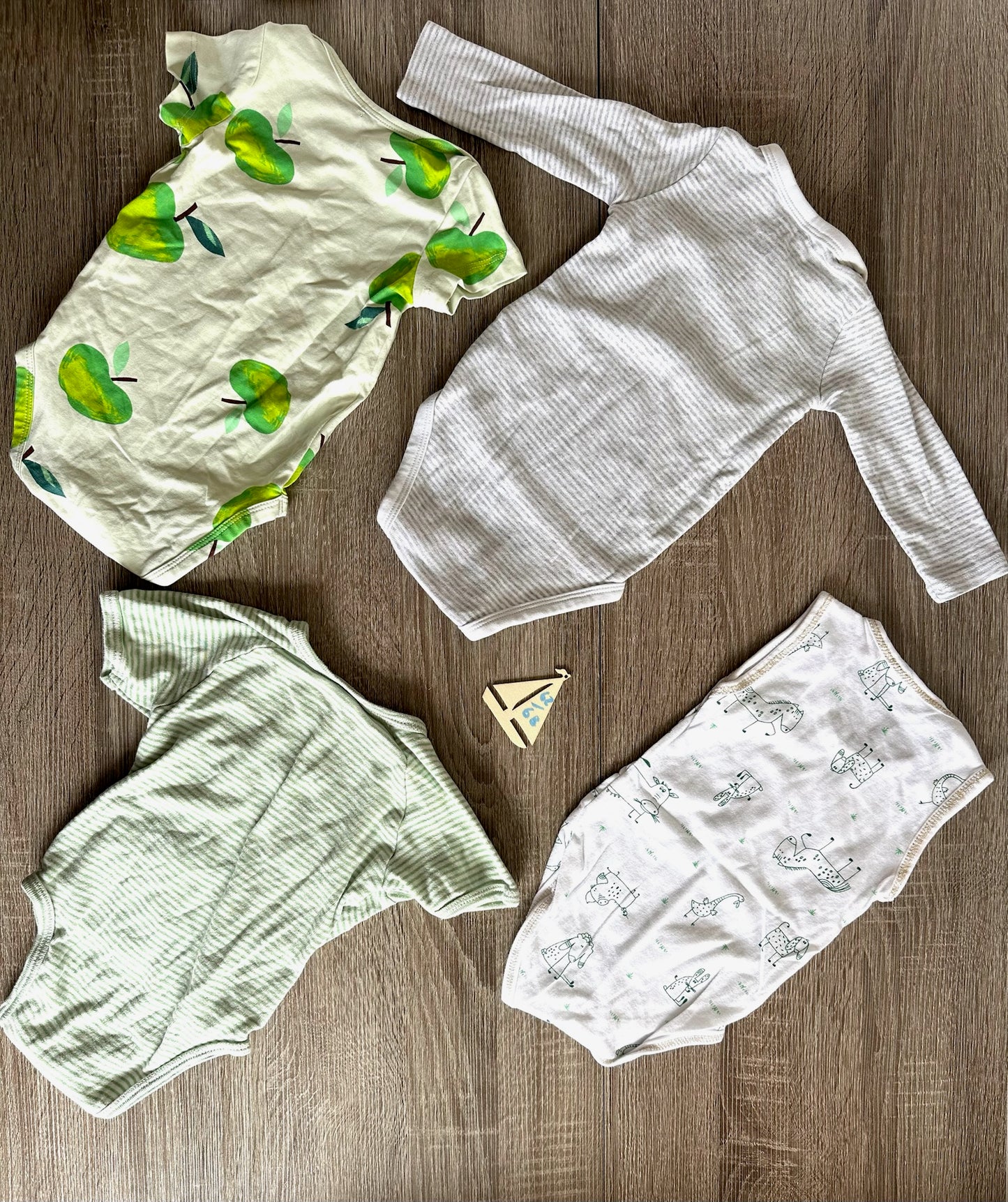 „Grün & Weiß“ Bodies Gr.62/68