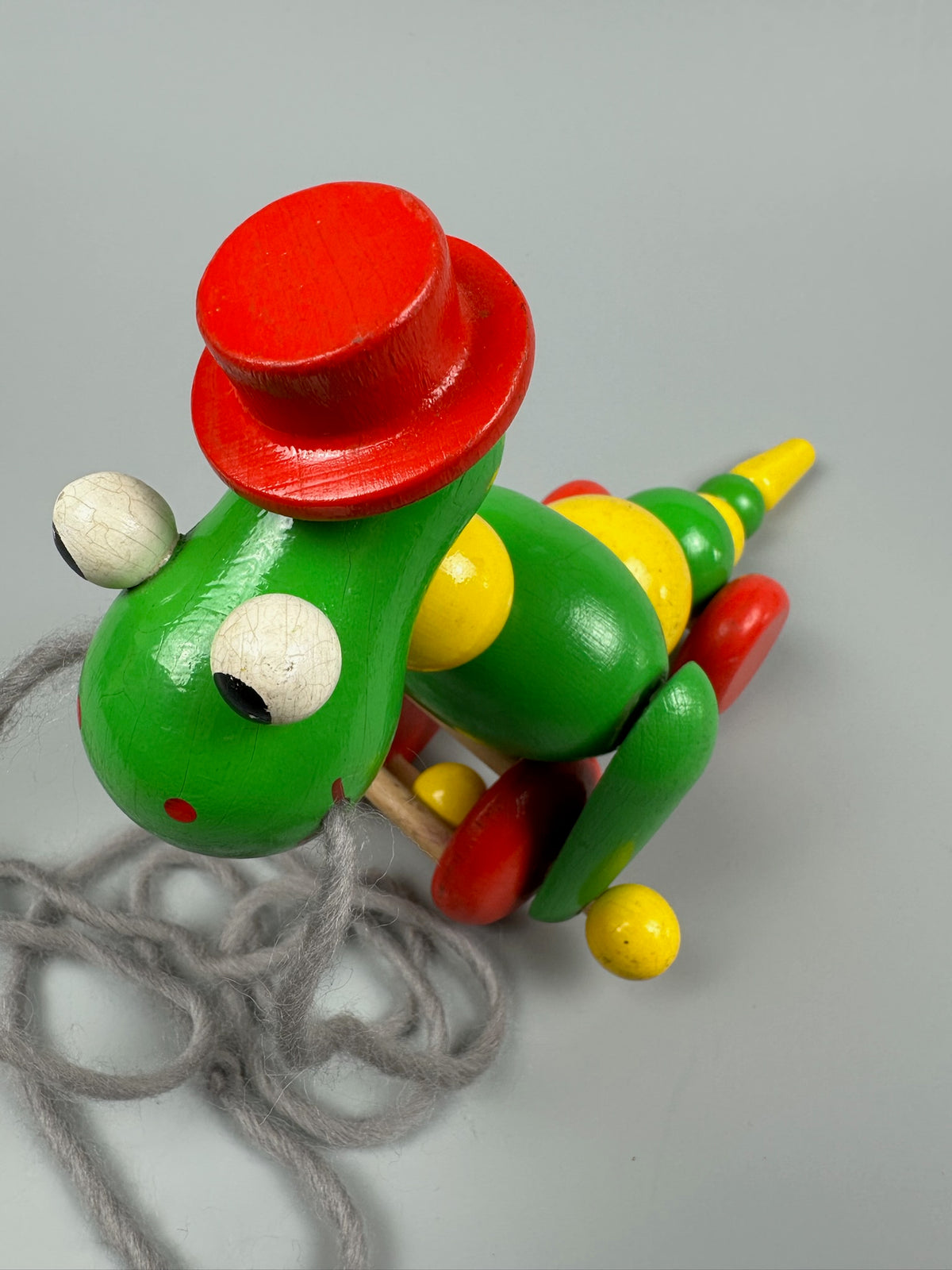 Retro/Vintage Ziehtier Reptil mit Hut