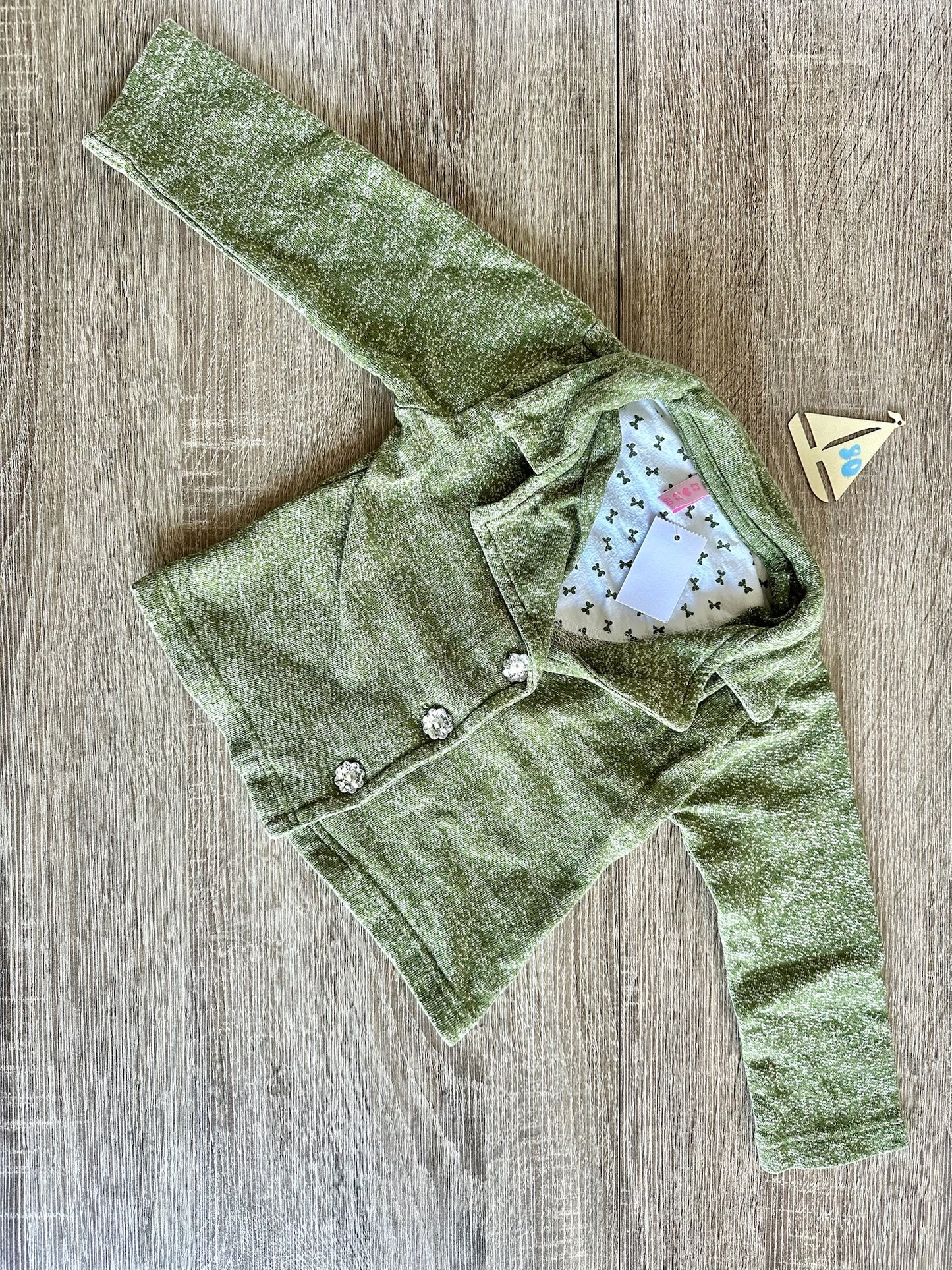 Blazer Jacke hellgrün meliert Gr.80