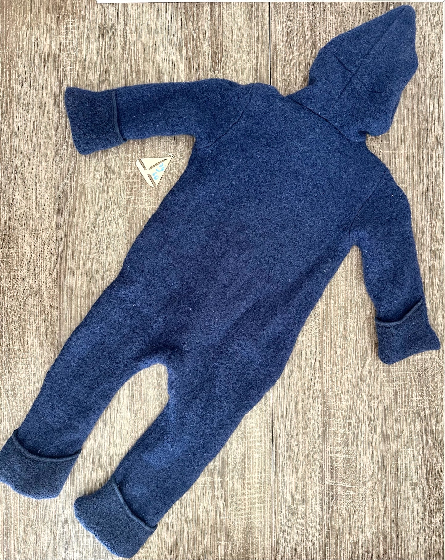 Alana organic Schurwolle Wollwalk Anzug dunkelblau Gr.74/80