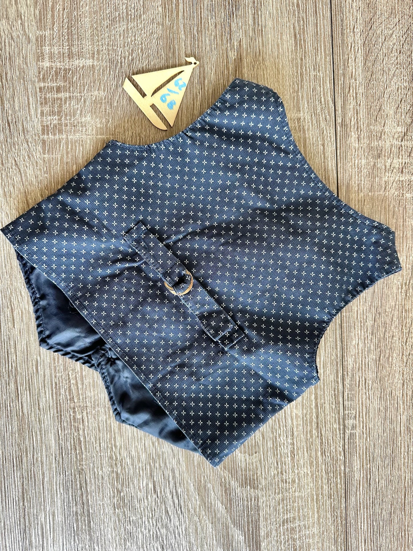 Mini Kids Weste Gilet dunkelblau mit weißen Mustern Gr.62/68