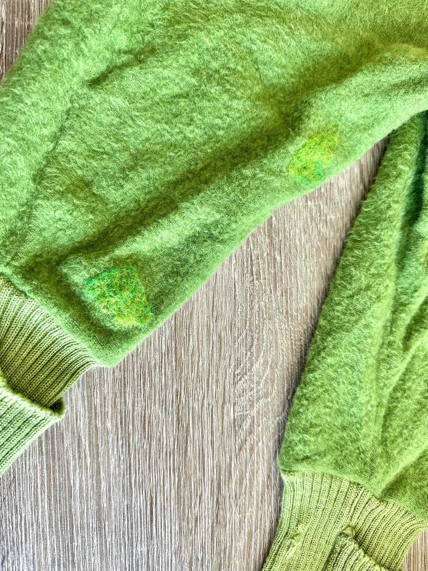 Reiff Wollwalk Schurwolleanzug hellgrün Gr.86/92