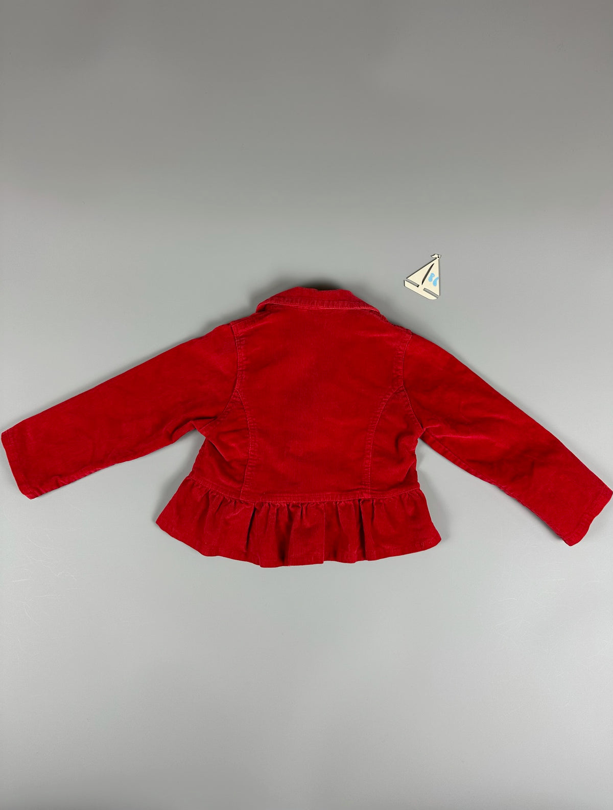 Re Man Blazer Cordjacke rot mit Blumen Gr.86