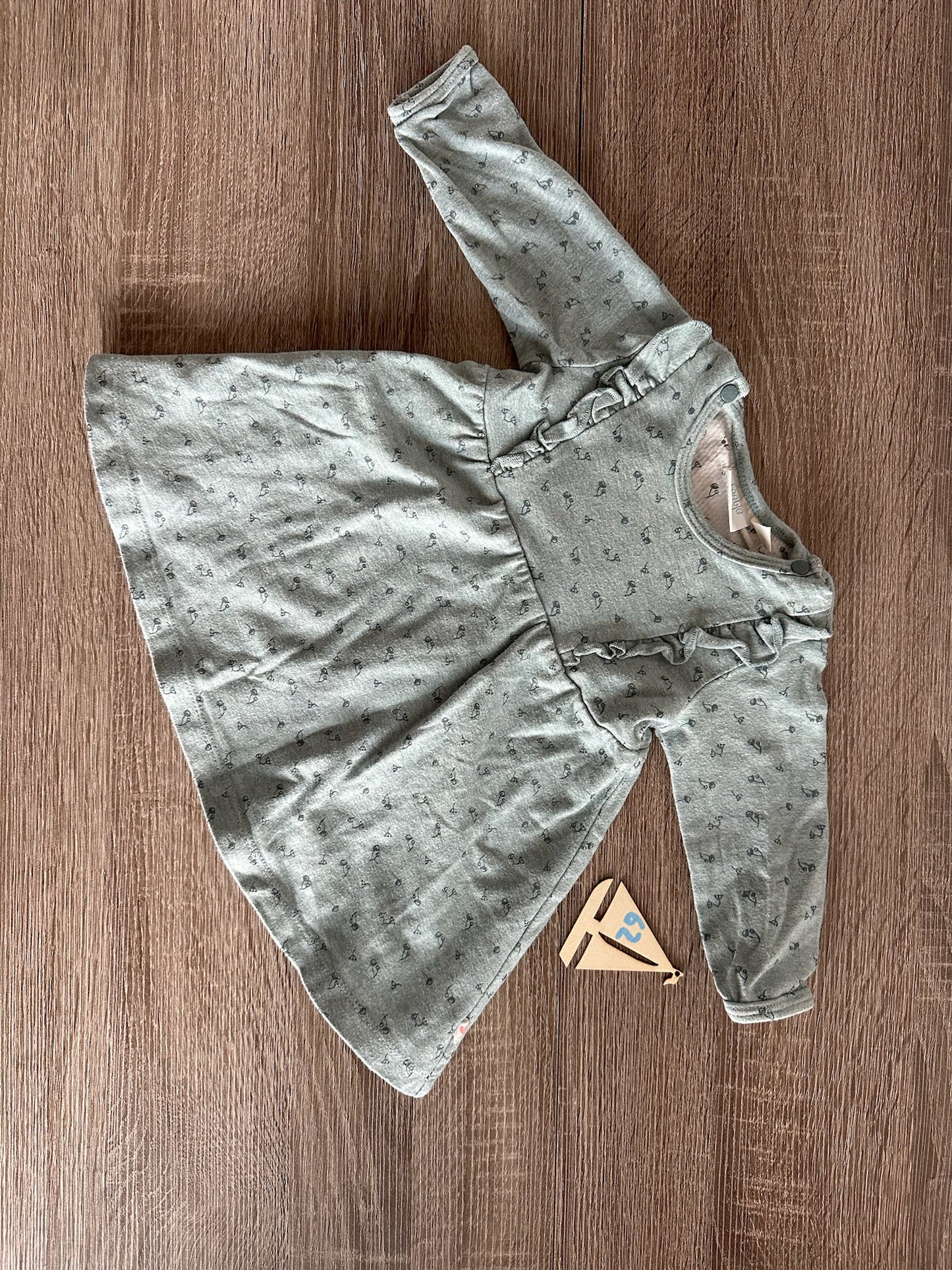 Feetje Pulloverkleid langarm Rüschen mintgrün Gr.62