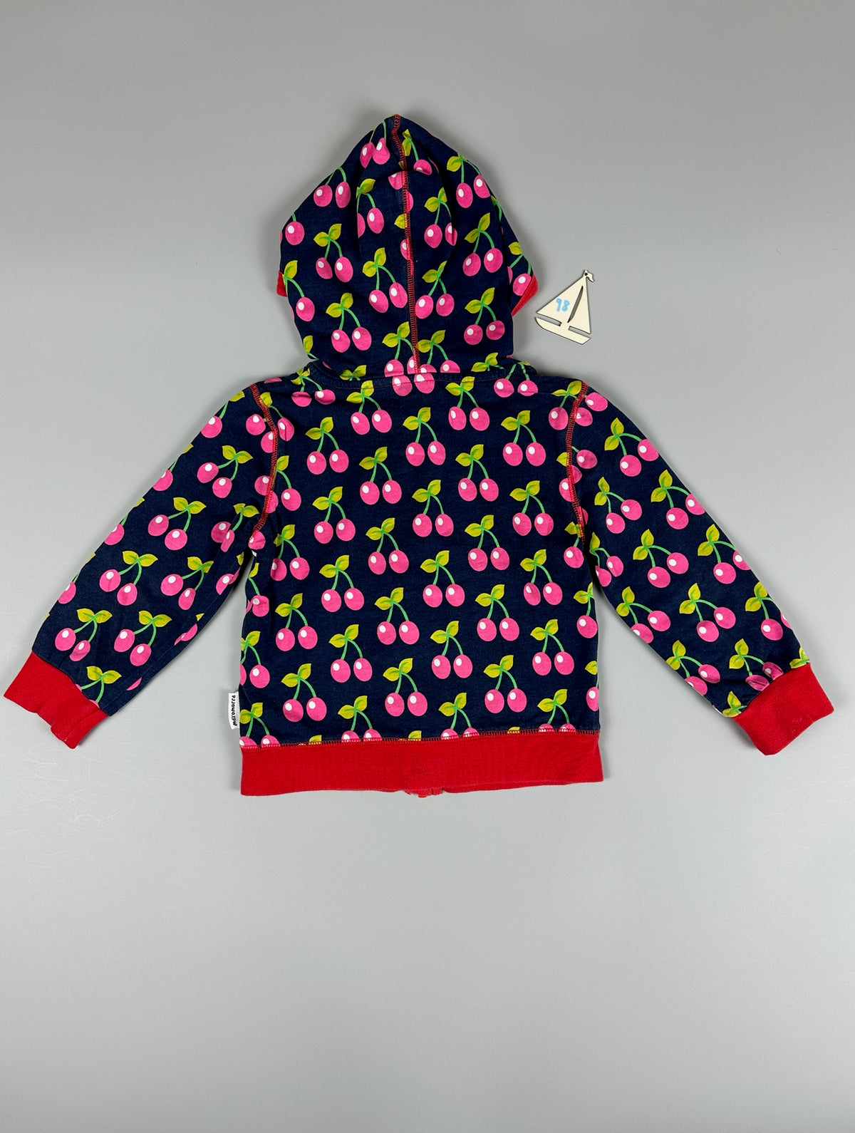 maxomorra Pulloverjacke mit Kirschen Gr.98